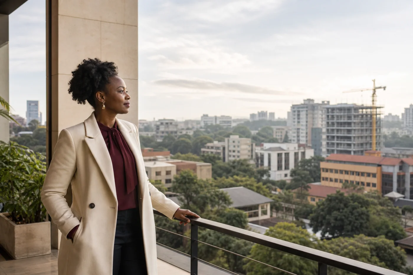 A real-estate strategist looking across a growing East African city